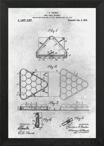 No132 pool table triangle - table,