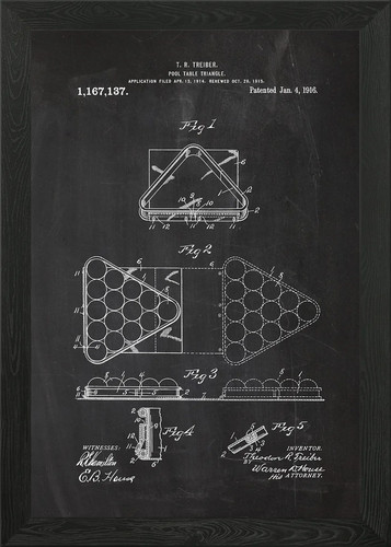 1914 pool table triangle - 1914,
